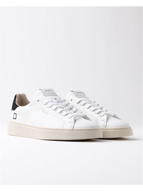Sneakers bassa in pelle colore bianco. DATE | LEVANTE CALFWHITE BLACK